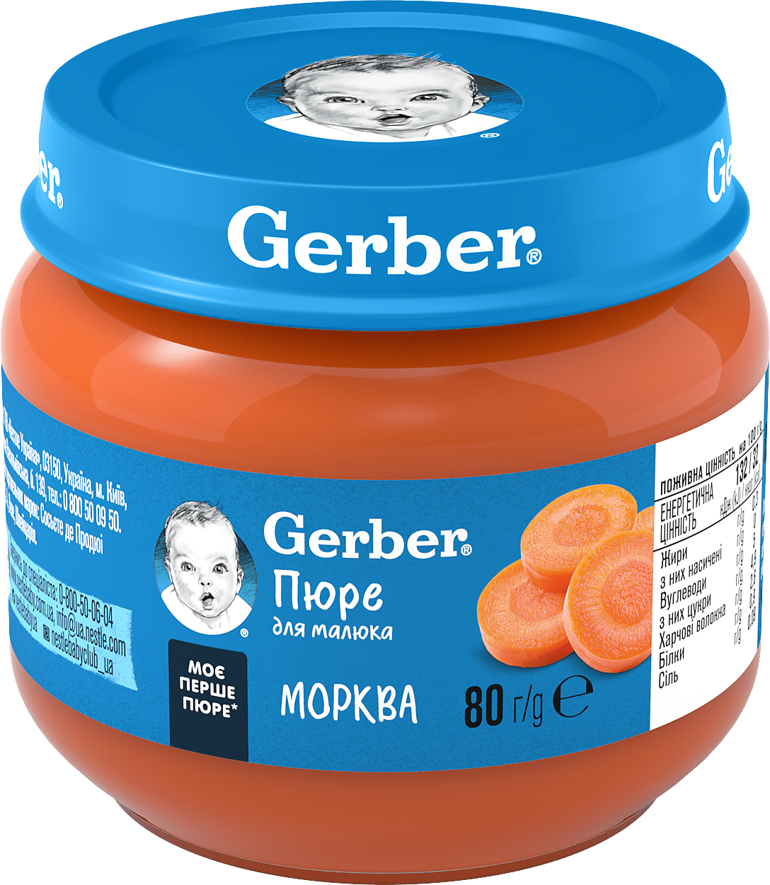 Овочеве пюре Gerber Морква