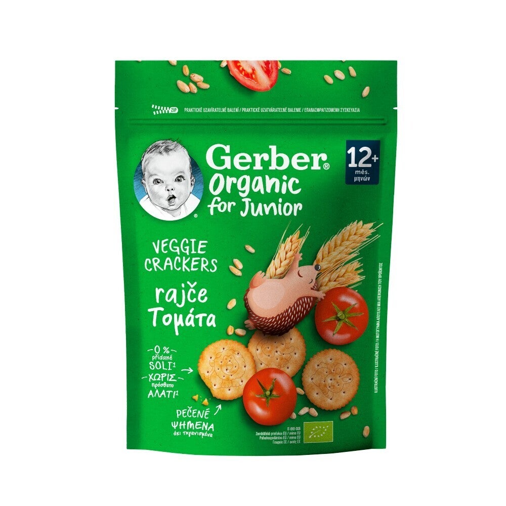 Крекери пшеничні Gerber® Organic з томатами для дітей із 12 місяців