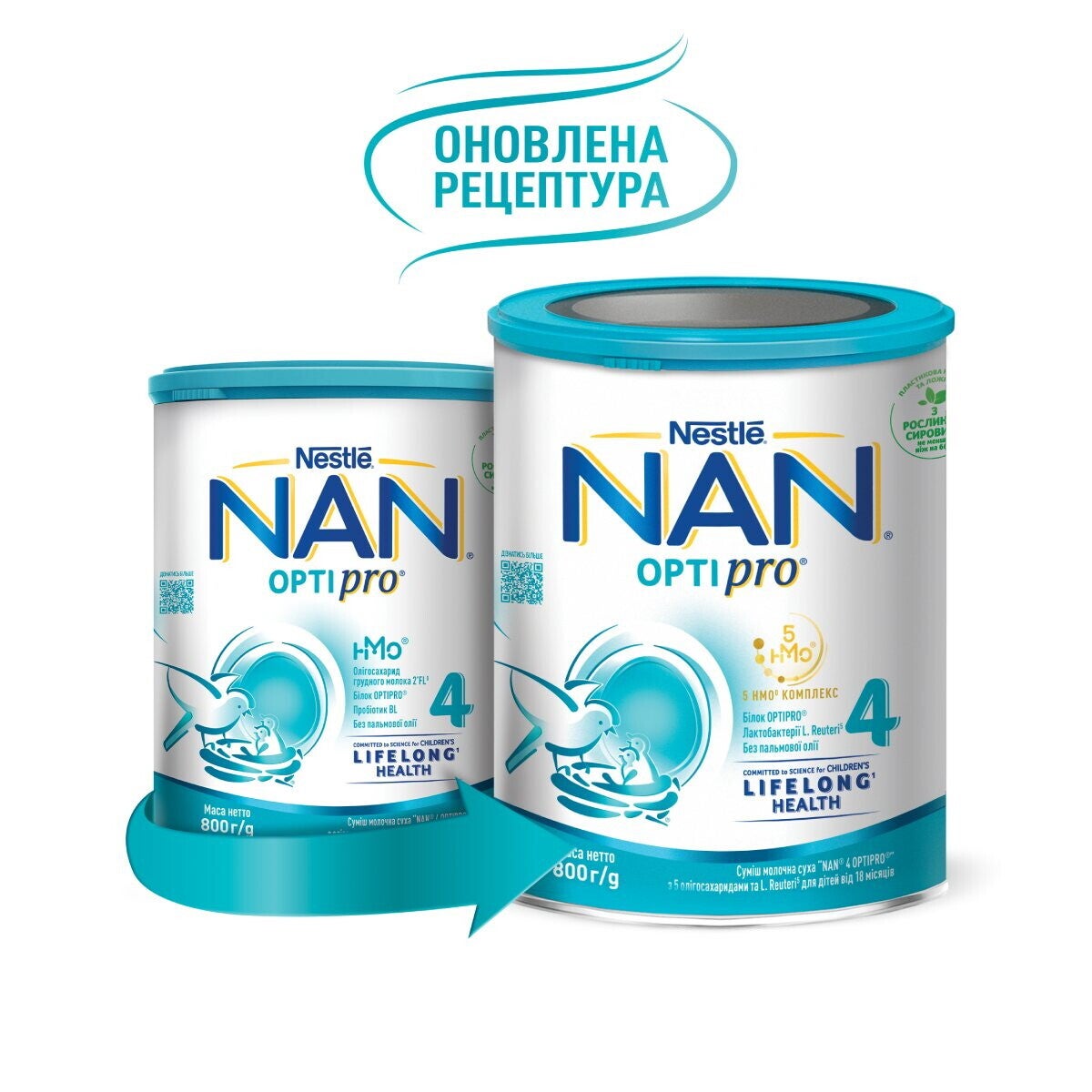 Суміш молочна суха “NAN® 4 OPTIPRO®” з 5 олігосахаридами та L. Reuteri для дітей від 18 місяців