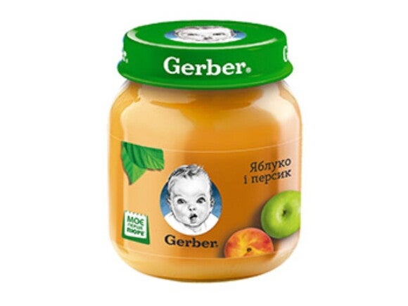 Фруктове пюре Gerber Яблуко і персик Фруктове пюре Gerber Яблуко і персик