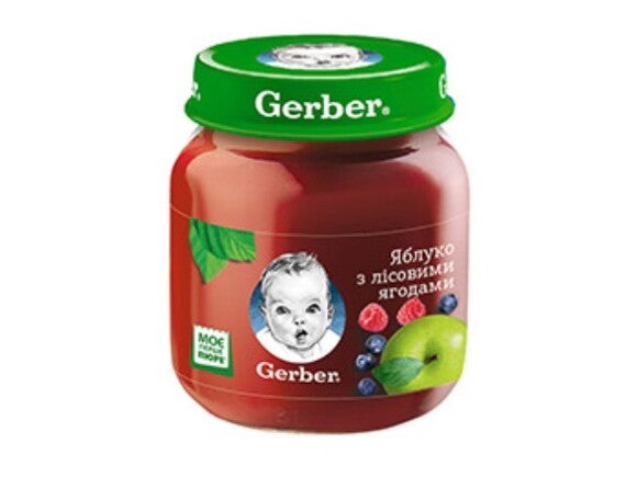 Фруктове пюре Gerber Яблуко з лісовими ягодами