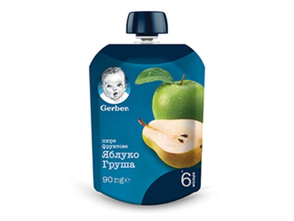 Фруктове пюре Gerber Яблуко і груша (пауч)