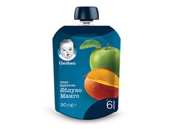 Фруктове пюре Gerber Яблуко і манго (пауч)