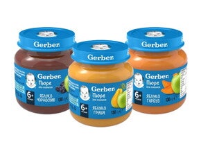 Фруктові пюре Gerber® Фруктові пюре Gerber®