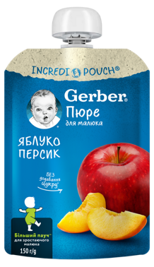 Фруктове пюре Gerber® Яблуко Персик