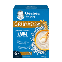 Перша молочна дитяча швидкорозчинна каша GERBER® "РИСОВА З БАНАНАМИ"