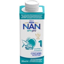 Дитяча суміш початкова молочна рідка готова до вживання “NAN® 1 OPTIPRO®” з 5 олігосахаридами для дітей з народження