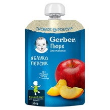 Фруктове пюре Gerber® Яблуко Персик