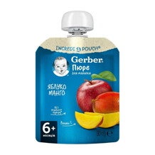 Фруктове пюре Gerber Яблуко і манго (пауч)