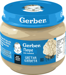 Овочеве пюре Gerber Цвітна капуста Овочеве пюре Gerber Цвітна капуста