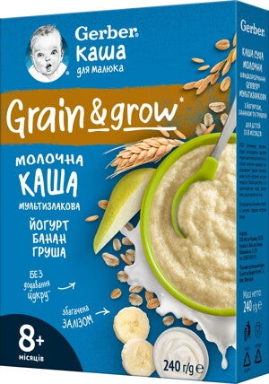 Gerber Молочна каша Йогурт Банан Груша Gerber Молочна каша Йогурт Банан Груша