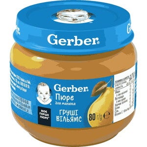 Фруктове пюре Gerber Груші Вільямс