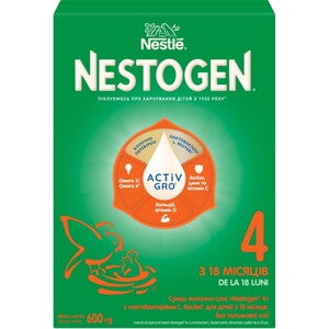 Cуміш молочна суха «Nestogen® 4» з лактобактеріями L. Reuteri для дітей з 18 місяців Cуміш молочна суха «Nestogen® 4» з лактобактеріями L. Reuteri для дітей з 18 місяців