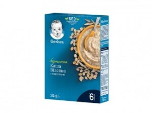 Безмолочна вівсяна каша Gerber® з пшеницею Безмолочна вівсяна каша Gerber® з пшеницею