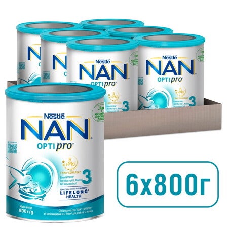 Суміш молочна суха “NAN® 3 OPTIPRO®” з 5 олігосахаридами та L. Reuteri для дітей від 12 місяців Суміш молочна суха “NAN® 3 OPTIPRO®” з 5 олігосахаридами та L. Reuteri для дітей від 12 місяців
