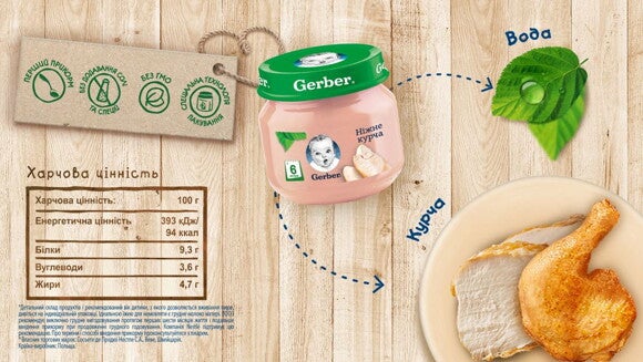 М'ясне пюре Gerber Ніжне курча М'ясне пюре Gerber Ніжне курча
