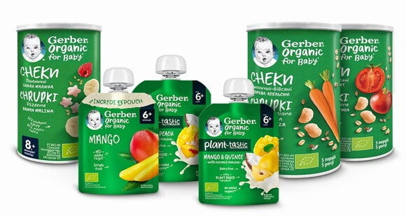 Відкривайте для себе органічні продукти Gerber® Відкривайте для себе органічні продукти Gerber®