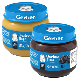 Фруктові пюре Gerber 