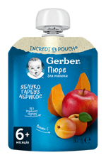 Фруктово-овочеве пюре Gerber® «Яблуко, гарбуз, абрикос»