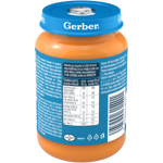 ПЮРЕ ОВОЧЕ-М'ЯСНЕ GERBER® ЗІ ШМАТОЧКАМИ "ВЕСНЯНИЙ СУП ЗІ ШМАТОЧКАМИ ОВОЧІВ, ІНДИЧКОЮ ТА КРОПОМ" ДЛЯ ДІТЕЙ ІЗ 7 МІСЯЦІВ. СТЕРИЛІЗОВАНЕ. 