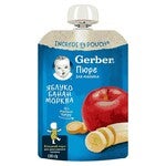 Фруктово-овочеве пюре Gerber® з яблук, бананів та моркви 