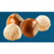 Hazelnuts and shelled nuts on a blue background.